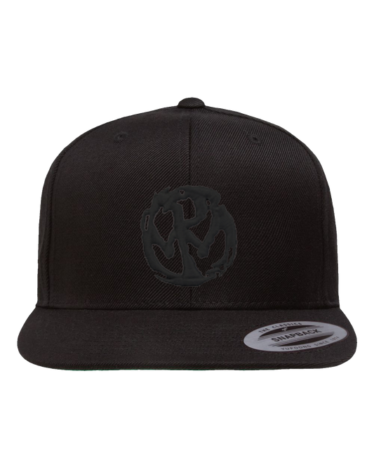 PW Circle Logo Snapback - Black/Black