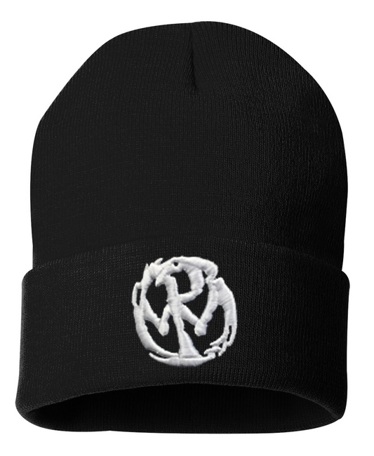 PW Circle Logo Beanie - Black/White
